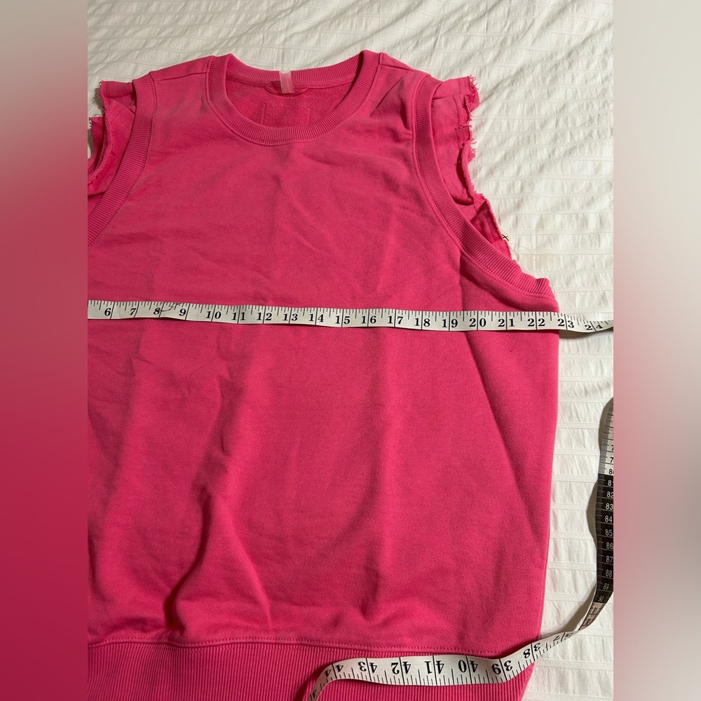 Free People Movement Flutter Tank. Color Flamingo. Size L - Picture 3 of 9